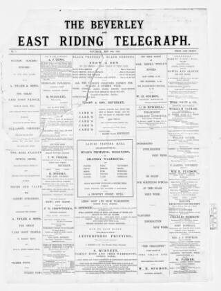 cover page of East Riding Telegraph published on May 4, 1895