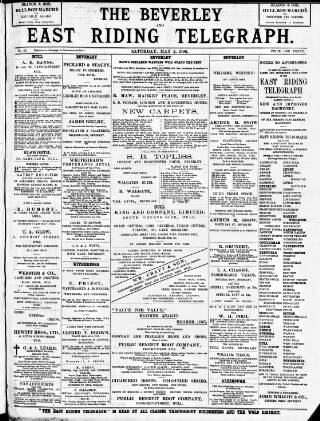 cover page of East Riding Telegraph published on May 2, 1896