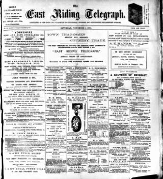 cover page of East Riding Telegraph published on November 2, 1901