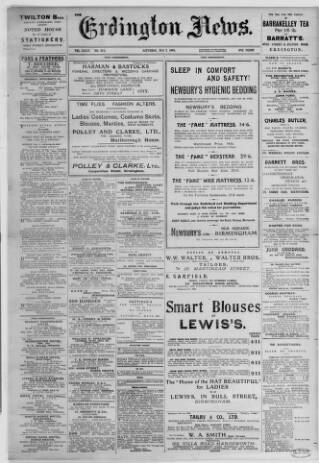 cover page of Erdington News published on May 2, 1908
