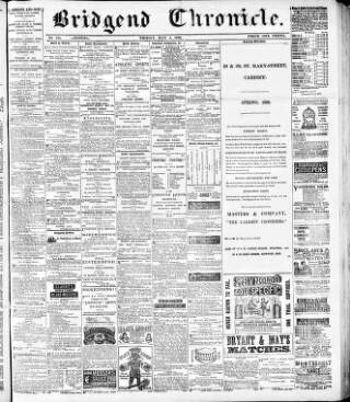 cover page of Bridgend Chronicle published on May 4, 1883