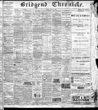 cover page of Bridgend Chronicle published on May 2, 1884