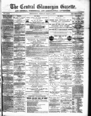 cover page of Central Glamorgan Gazette published on May 4, 1877