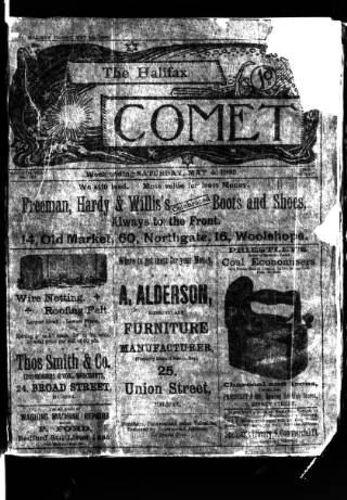 cover page of Halifax Comet published on May 4, 1895