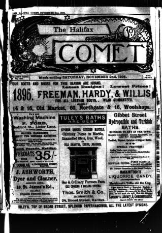 cover page of Halifax Comet published on November 2, 1895