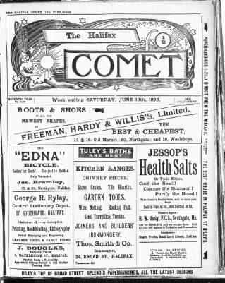 cover page of Halifax Comet published on June 18, 1898