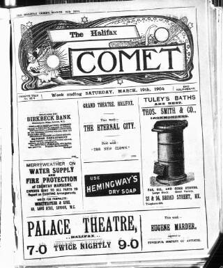 cover page of Halifax Comet published on March 19, 1904