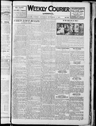 cover page of Liverpool Weekly Courier published on November 2, 1918