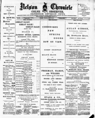 cover page of Nelson Chronicle, Colne Observer and Clitheroe Division News published on June 18, 1897