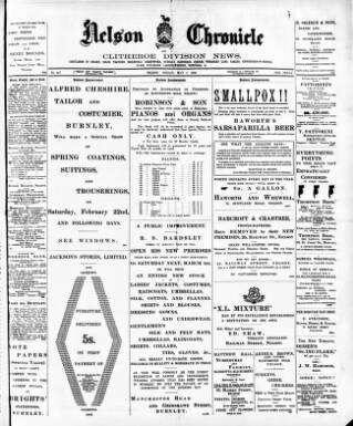 cover page of Nelson Chronicle, Colne Observer and Clitheroe Division News published on May 2, 1902