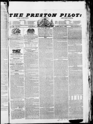cover page of Preston Pilot published on February 2, 1833