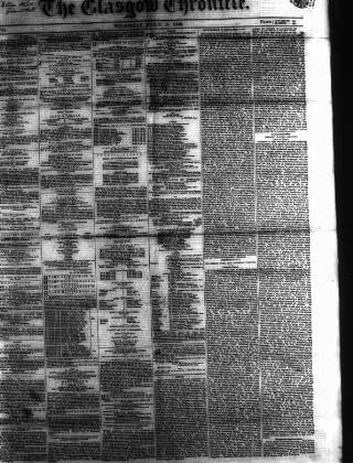 cover page of Glasgow Chronicle published on March 19, 1856
