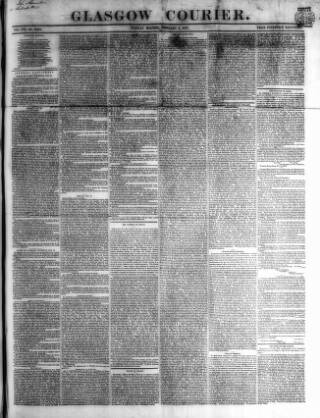 cover page of Glasgow Courier published on February 2, 1847
