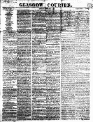 cover page of Glasgow Courier published on May 2, 1850