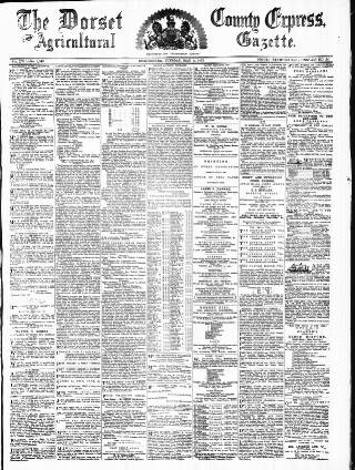 cover page of Dorset County Express and Agricultural Gazette published on May 4, 1875