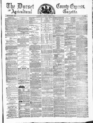 cover page of Dorset County Express and Agricultural Gazette published on August 2, 1881