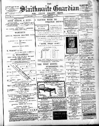 cover page of Colne Valley Guardian published on February 2, 1900