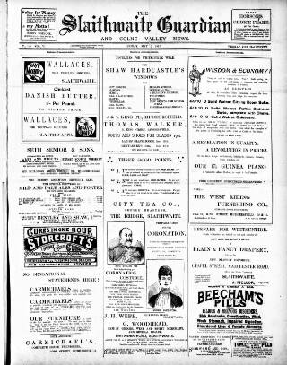 cover page of Colne Valley Guardian published on May 2, 1902