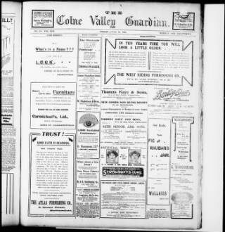 cover page of Colne Valley Guardian published on June 18, 1909