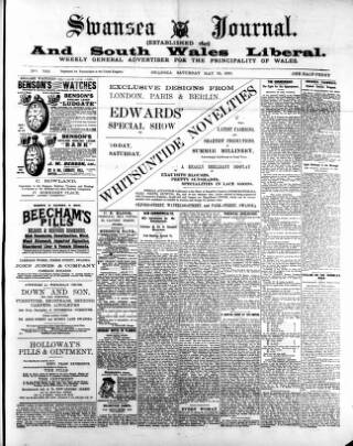 cover page of Swansea Journal and South Wales Liberal published on May 19, 1900