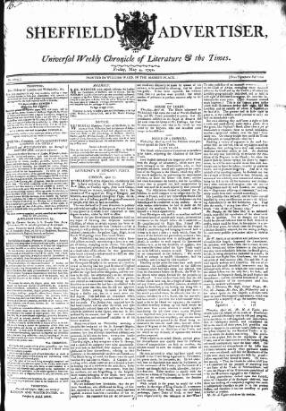 cover page of Sheffield Public Advertiser published on May 4, 1792