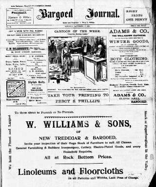 cover page of Bargoed Journal published on September 17, 1904