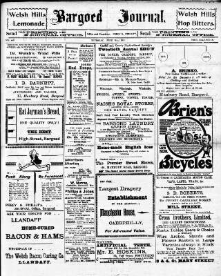 cover page of Bargoed Journal published on June 18, 1908
