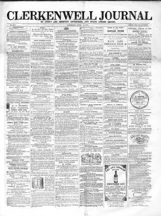 cover page of North London Record published on April 4, 1863