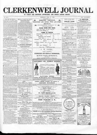 cover page of North London Record published on June 18, 1864