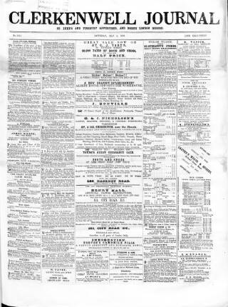 cover page of North London Record published on May 2, 1868