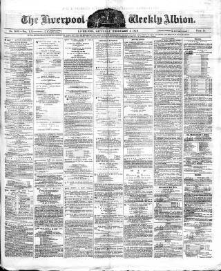 cover page of Liverpool Albion published on February 2, 1878