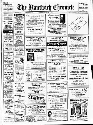 cover page of Nantwich Chronicle published on February 2, 1952