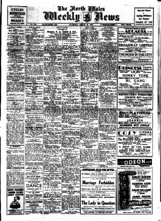cover page of North Wales Weekly News published on March 19, 1942
