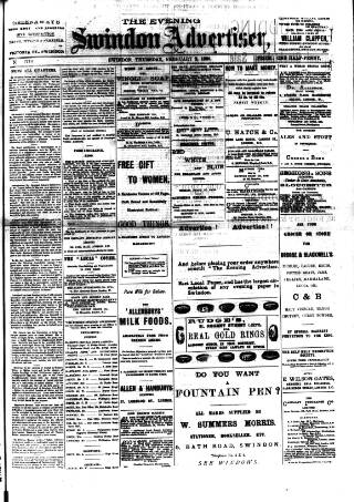 cover page of Swindon Advertiser published on February 2, 1905