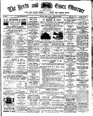 cover page of Herts and Essex Observer published on June 18, 1938