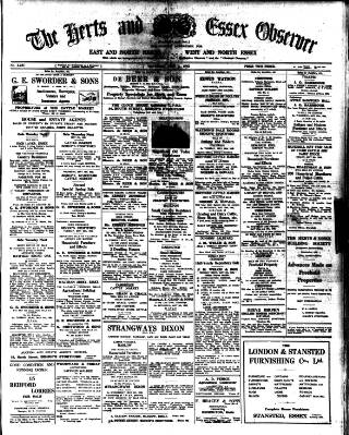 cover page of Herts and Essex Observer published on May 2, 1942