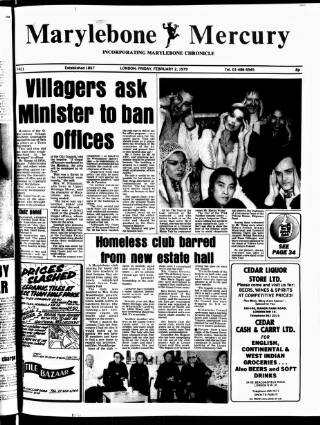 cover page of Marylebone Mercury published on February 2, 1979