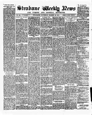 cover page of Strabane Weekly News published on March 19, 1910