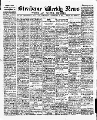 cover page of Strabane Weekly News published on September 17, 1910