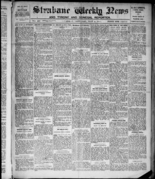 cover page of Strabane Weekly News published on May 4, 1918