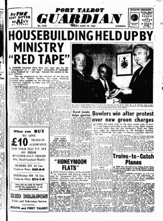 cover page of Port Talbot Guardian published on June 18, 1965