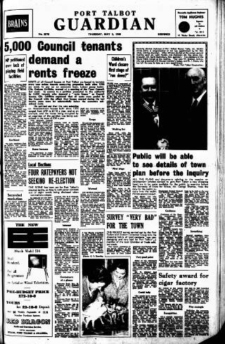 cover page of Port Talbot Guardian published on May 2, 1968