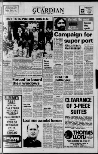 cover page of Port Talbot Guardian published on June 18, 1981