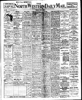 cover page of North West Evening Mail published on May 2, 1911