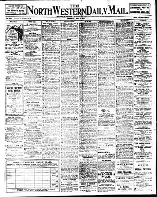 cover page of North West Evening Mail published on May 4, 1911