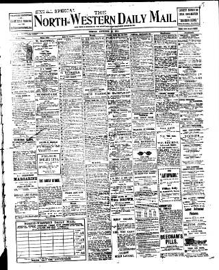 cover page of North West Evening Mail published on September 26, 1911