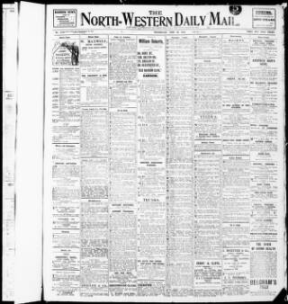 cover page of North West Evening Mail published on June 18, 1913