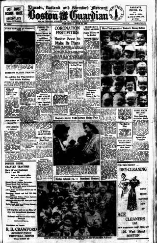 cover page of Boston Guardian published on June 18, 1952