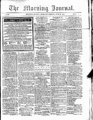 cover page of Morning Journal (Kingston) published on June 18, 1870