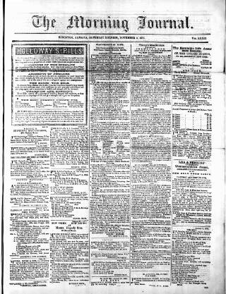 cover page of Morning Journal (Kingston) published on November 2, 1872